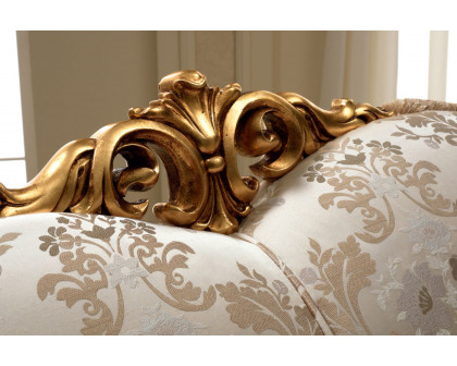 Arredoclassic Donatello Sofa With Bed - White/Gold, Cat. B