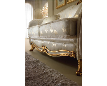 Arredoclassic Donatello Sofa With Bed - White/Gold, Cat. C/G