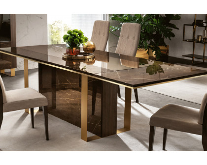 Arredoclassic™ Essenza Dining Rectangular Fix Table Top - Brown/Marble, 200 cm