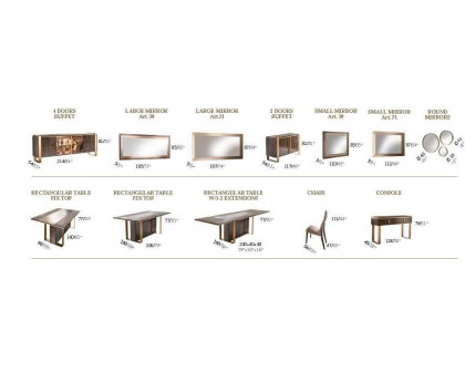 Arredoclassic - Essenza 4-Doors Buffet (Unit Base Without Doors)