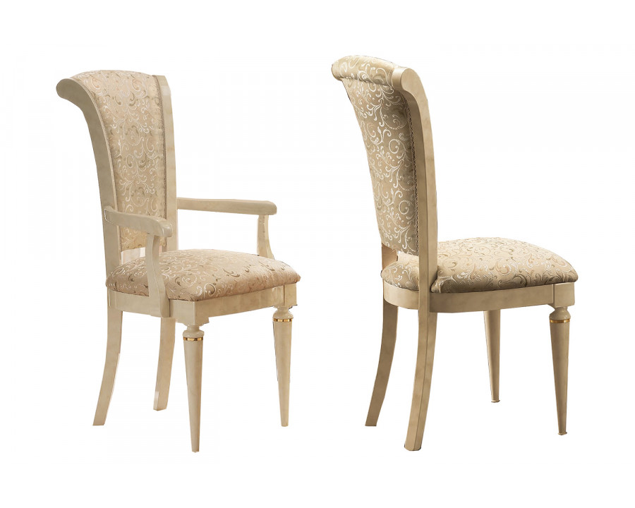 Arredoclassic Fantasia Side Chair - Light Beige/Gold, Cat B