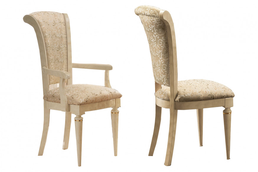 Arredoclassic™ Fantasia Arm Chair - Light Beige/Gold, Cat B