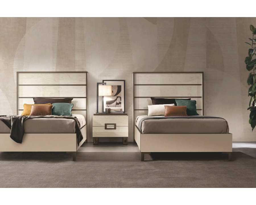 Arredoclassic Poesia Twin Size Bed - Light Beige