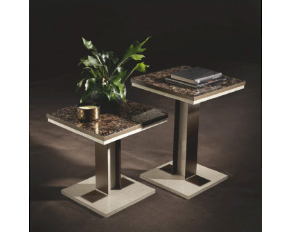 Arredoclassic Poesia End Table - Light Beige, H66 cm