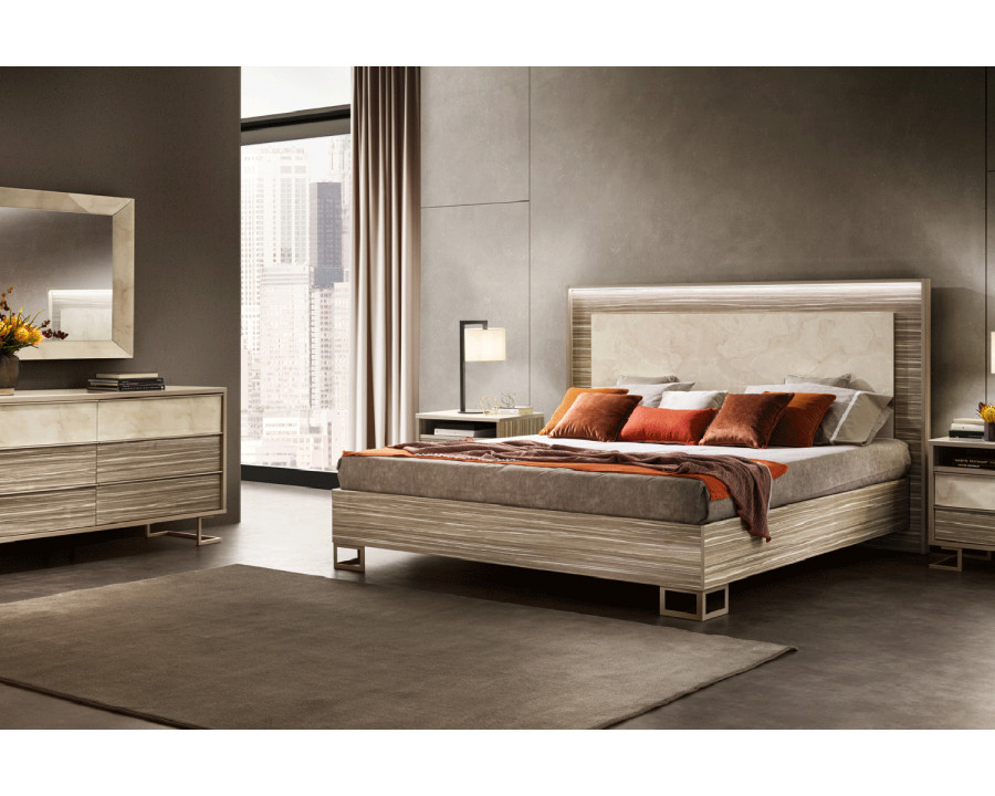 Arredoclassic - Luce Light Bed W/Wooden Headboard