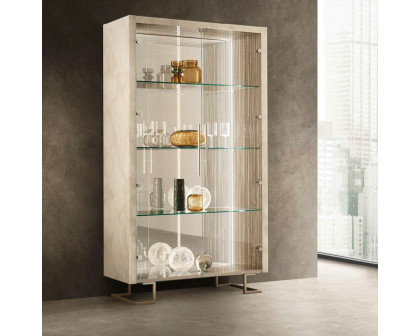 Arredoclassic - Luce Light 2 Doors Cabinet With Glass Shelves