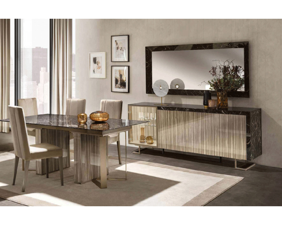 Arredoclassic - Luce Dark Dining Rectangular Table W/2 Extensions