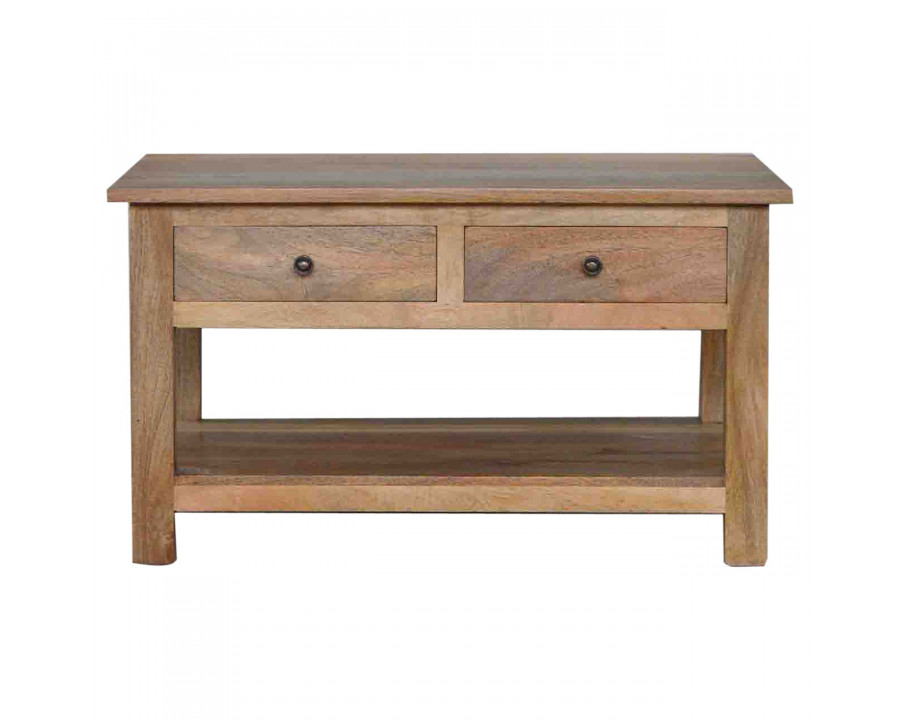 Artisan - Country Coffee Table with 4 Drawer in Oak-Ish