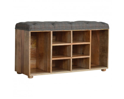 Artisan - Multi Open Storage Bench in Copper, Tweed