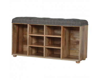 Artisan - Multi Open Storage Bench in Copper, Tweed