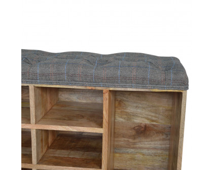 Artisan - Multi Open Storage Bench in Copper, Tweed