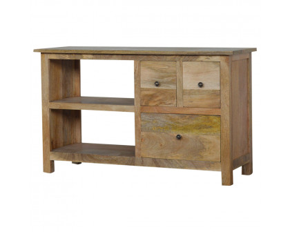 Artisan - Country Media Unit with 3 Drawer in Oak-Ish