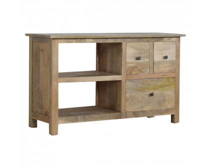 Artisan - Country Media Unit with 3 Drawer in Oak-Ish