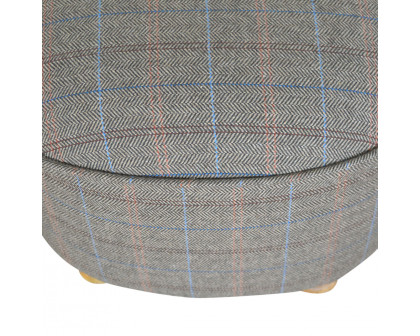 Artisan - Oval Multi Foot Stool in Tweed