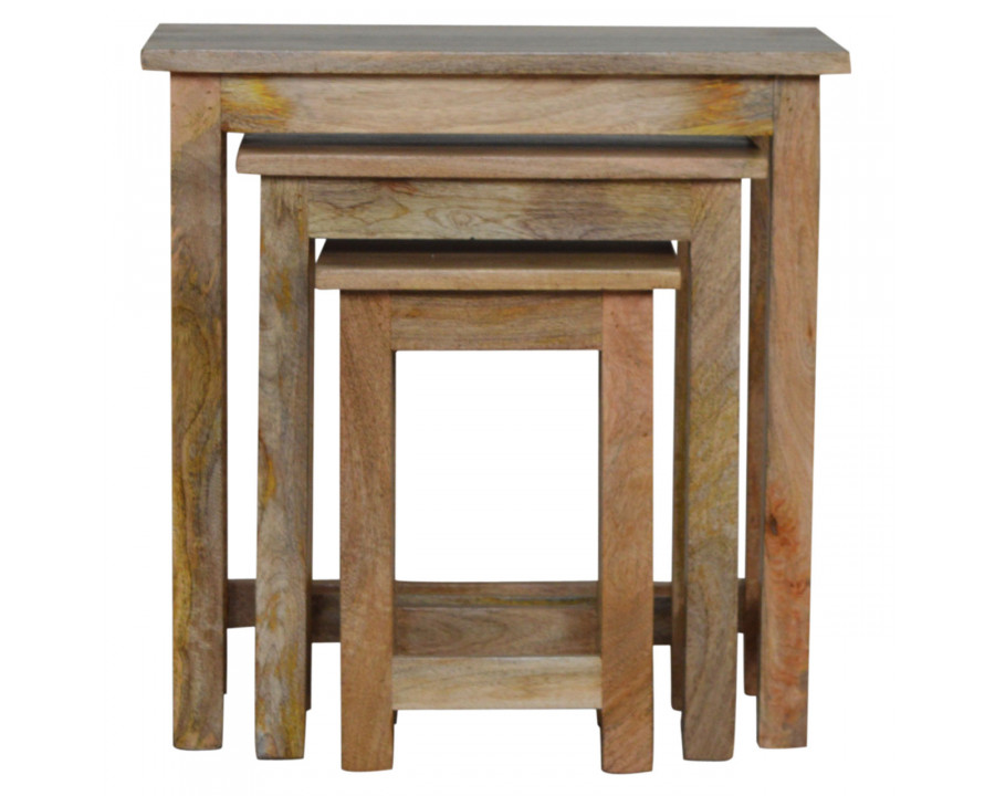 Artisan - Country Solid Stool Set of 3 in Oak-Ish, Wood