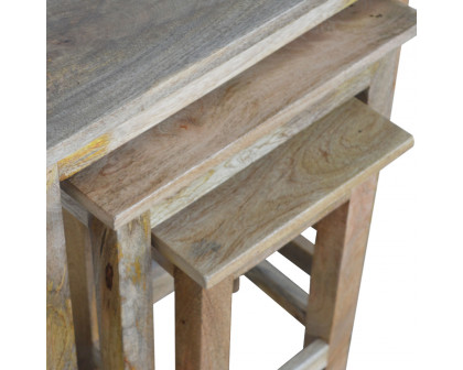 Artisan - Country Solid Stool Set of 3 in Oak-Ish, Wood