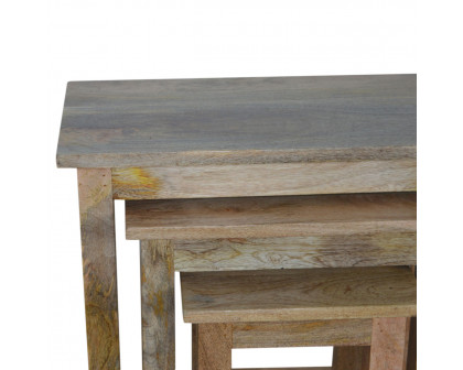 Artisan - Country Solid Stool Set of 3 in Oak-Ish, Wood