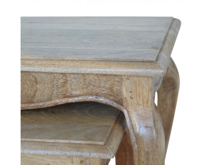 Artisan - French Style Nesting Stools in Oak-Ish