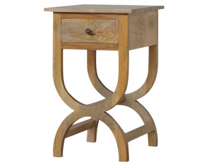 Artisan - Serpentine Nightstand in Oak-Ish