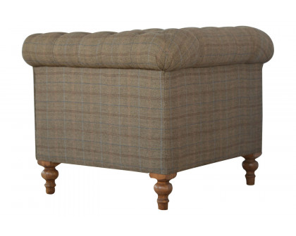 Artisan Chesterfield Armchair - Multi Tweed