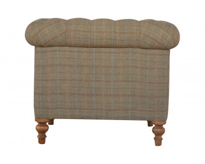 Artisan Chesterfield Armchair - Multi Tweed