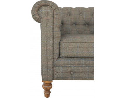 Artisan Chesterfield Armchair - Multi Tweed