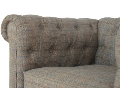 Artisan Chesterfield Armchair - Multi Tweed