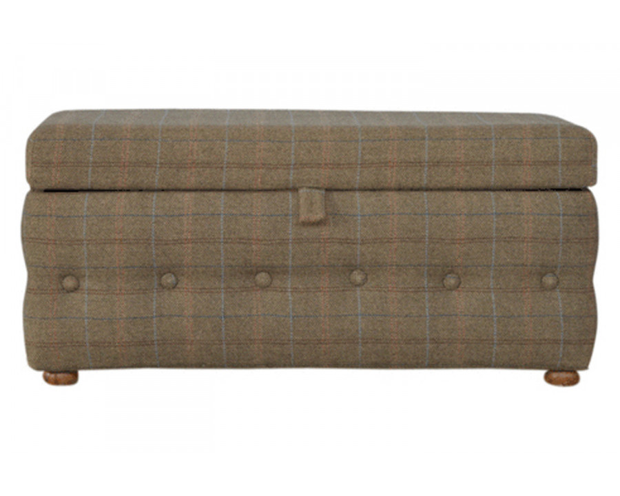 Artisan - Multi Tweed Deep Button Footstool