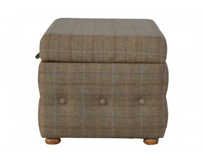 Artisan - Multi Tweed Deep Button Footstool