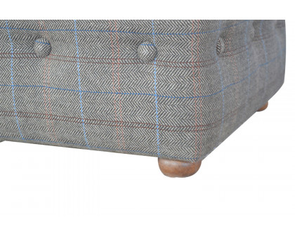 Artisan - Multi Tweed Deep Button Footstool