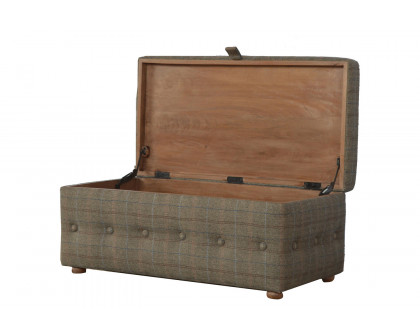 Artisan - Multi Tweed Deep Button Footstool