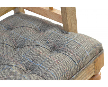 Artisan Deep Button Hallway Bench - Multi Tweed