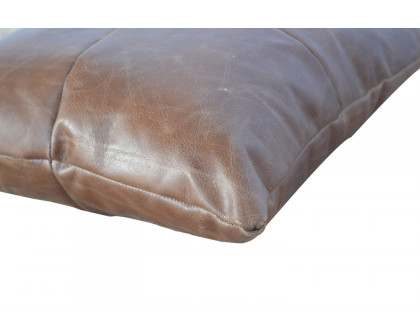 Artisan Buffalo Hide Leather Scatter Cushion