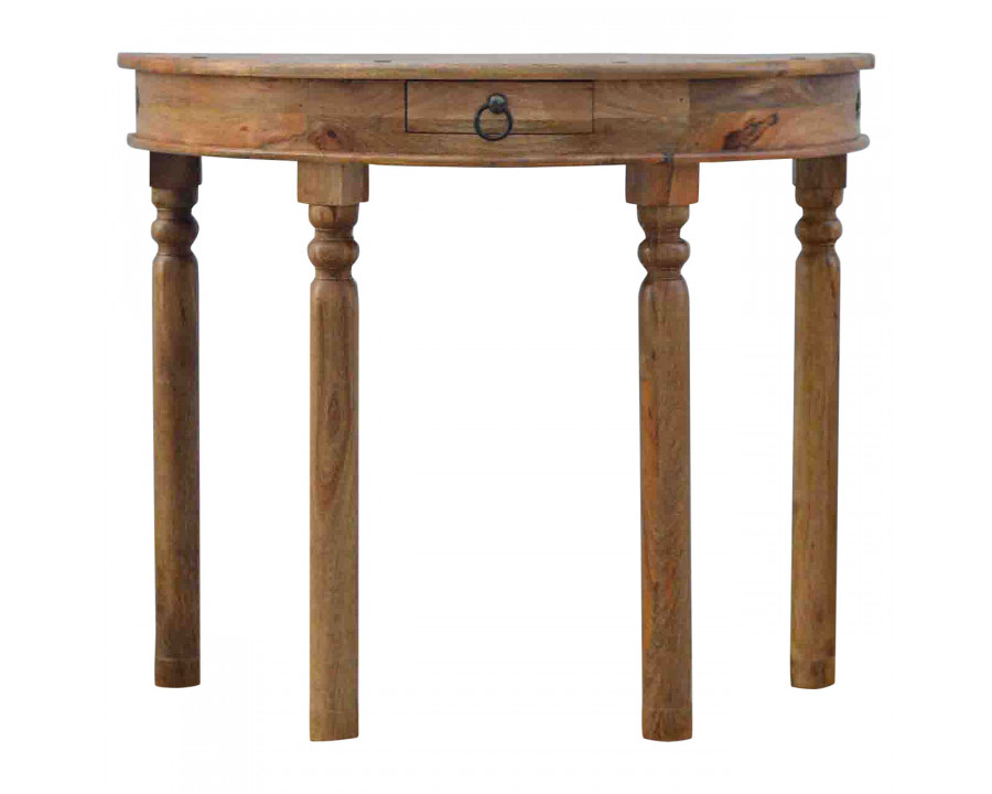 Artisan - Serpentine Console Table in Oak-Ish