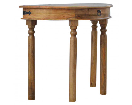 Artisan - Serpentine Console Table in Oak-Ish