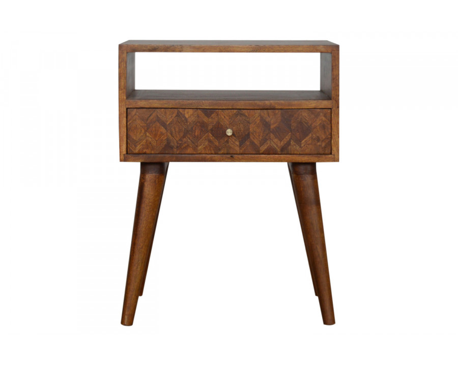 Artisan Assorted Open Slot Bedside - Chestnut