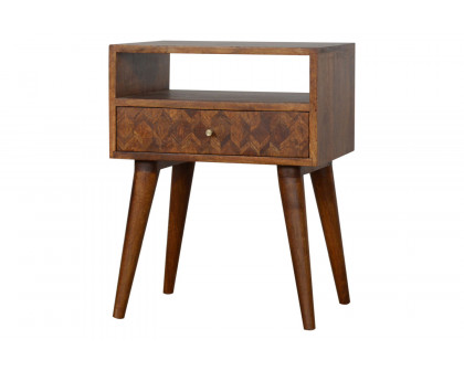 Artisan Assorted Open Slot Bedside - Chestnut