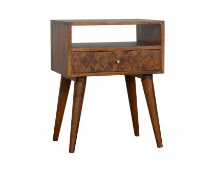 Artisan Assorted Open Slot Bedside - Chestnut