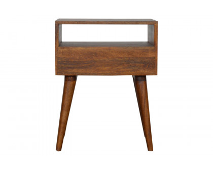 Artisan Assorted Open Slot Bedside - Chestnut