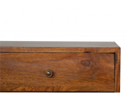 Artisan Pineapple Carved Sideboard - Chestnut