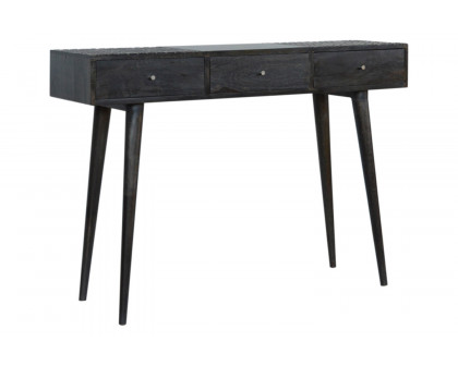 Artisan 3 Drawer Console Table - Ash Black