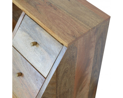 Artisan - Multi Drawer Nightstand in Oak-Ish, Glass