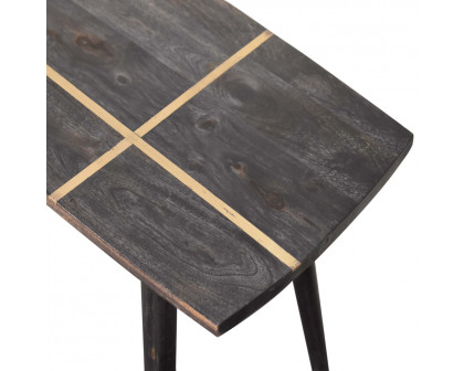 Artisan - Inlay Coffee Table in Ash Black, Brass