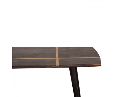 Artisan - Inlay Coffee Table in Ash Black, Brass