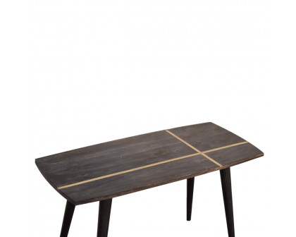 Artisan - Inlay Coffee Table in Ash Black, Brass