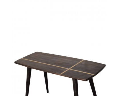 Artisan - Inlay Coffee Table in Ash Black, Brass