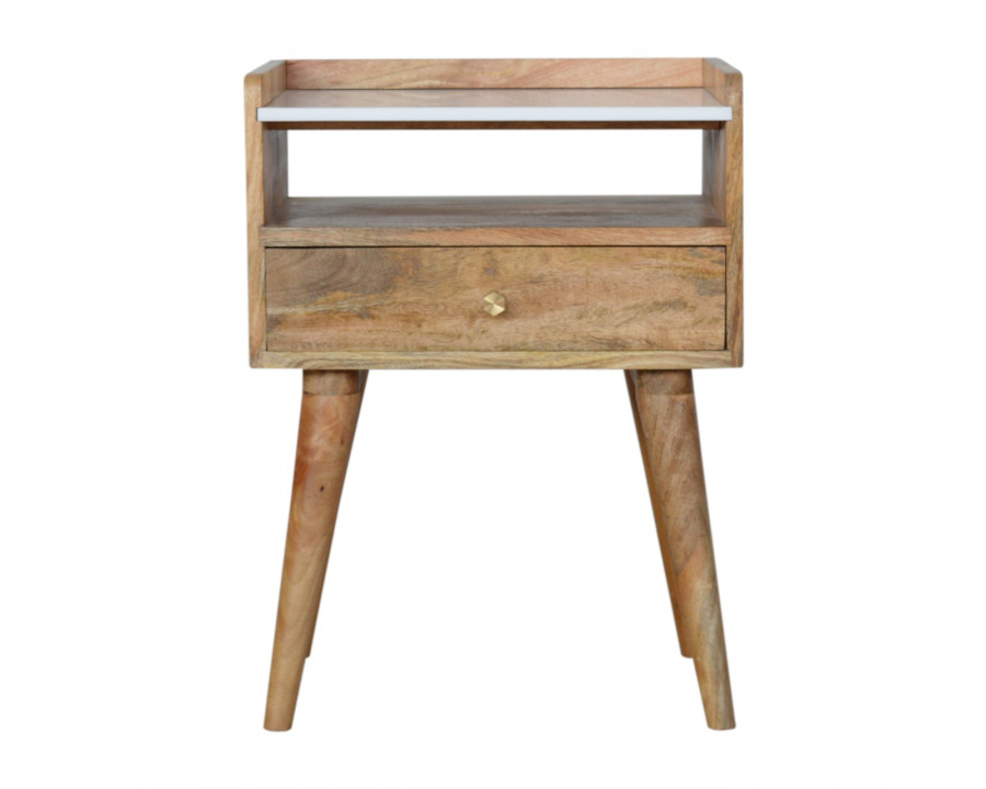 Artisan - Open Slot Nightstand with Top in White