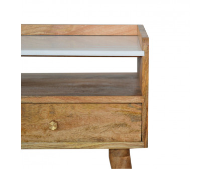 Artisan - Open Slot Nightstand with Top in White