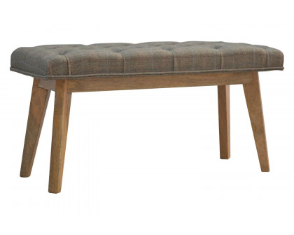 Artisan - Multi Tweed Deep Button Hallway Bench