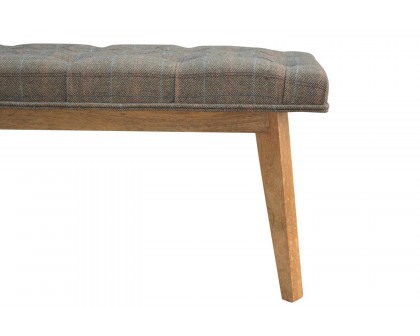 Artisan - Multi Tweed Deep Button Hallway Bench